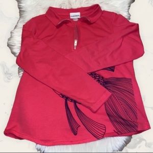 Marüshka Hand Printed Quarter-zip Lightweight
Sweatshirt